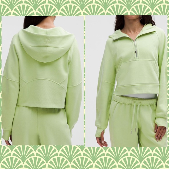 Lululemon Scuba Oversized Half-Zip Hoodie Lemongrass green XS/S NWT - Picture 2 of 8